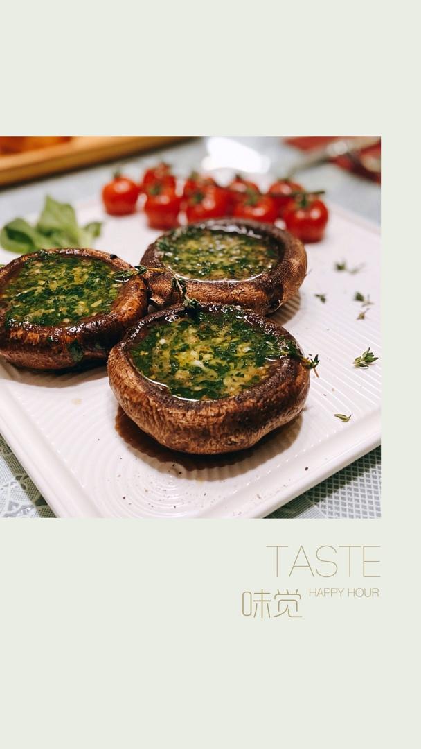 承味里昂黄油法香碎烤牛排菇，好吃的没道理！