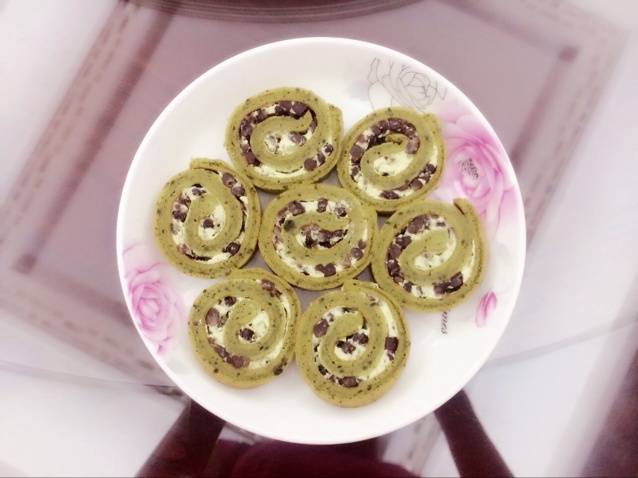 抹茶红豆蛋糕卷（福田淳子版）