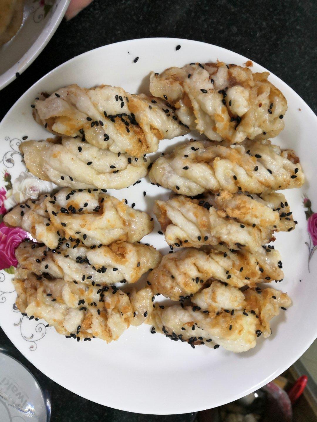 生煎肉松花卷