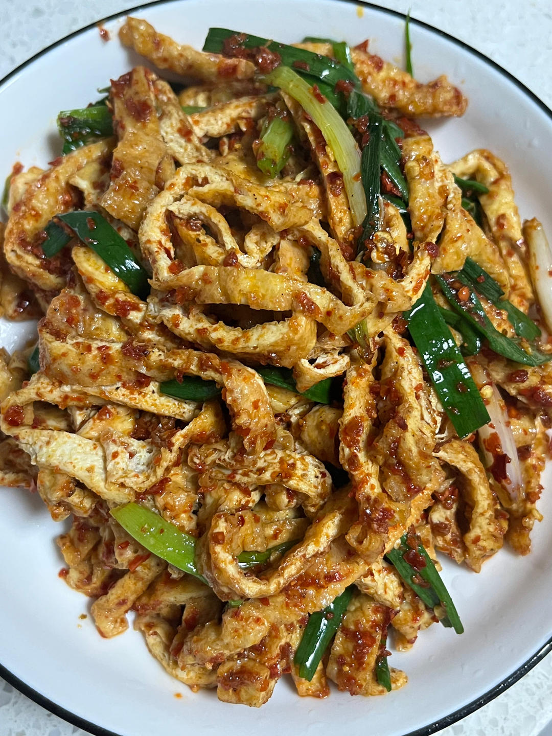 辣椒粉炒豆腐丝