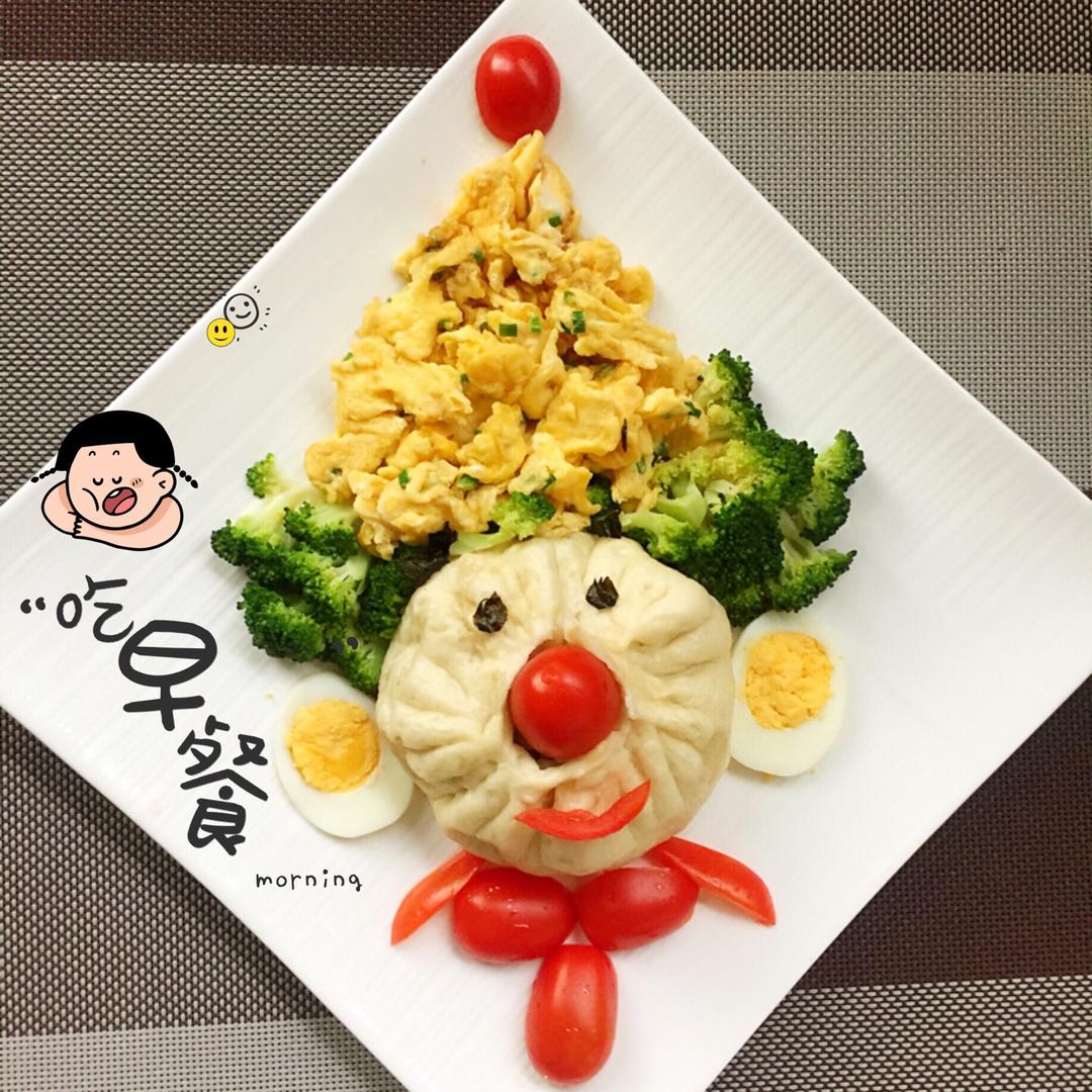 小丑趣味早餐