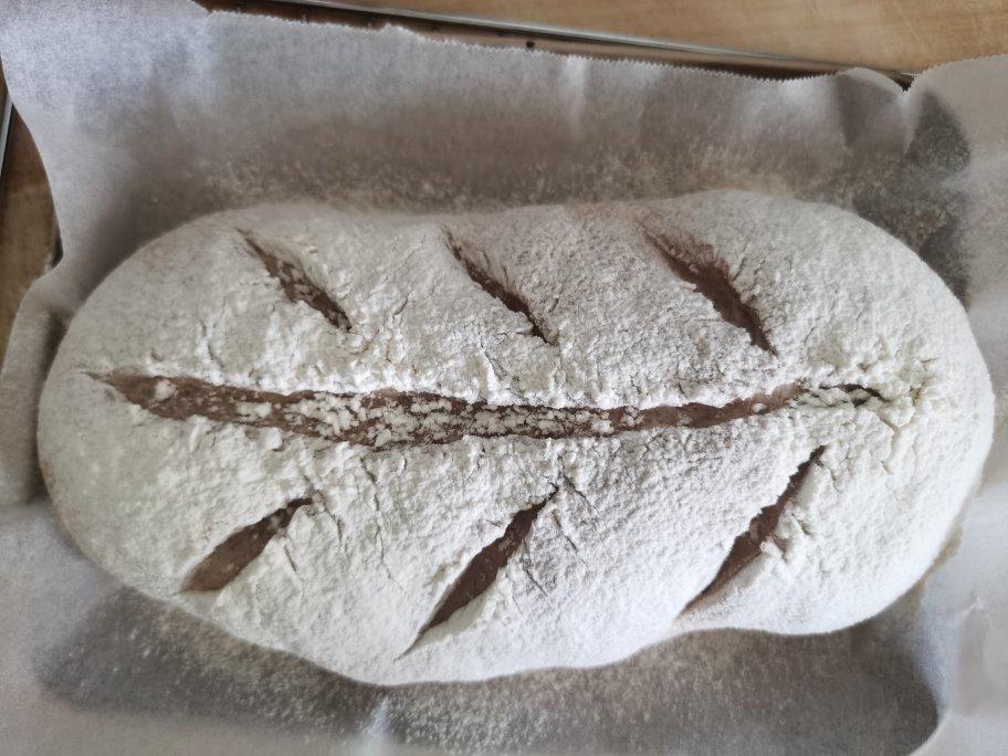 全麦蔓越莓核桃软欧包