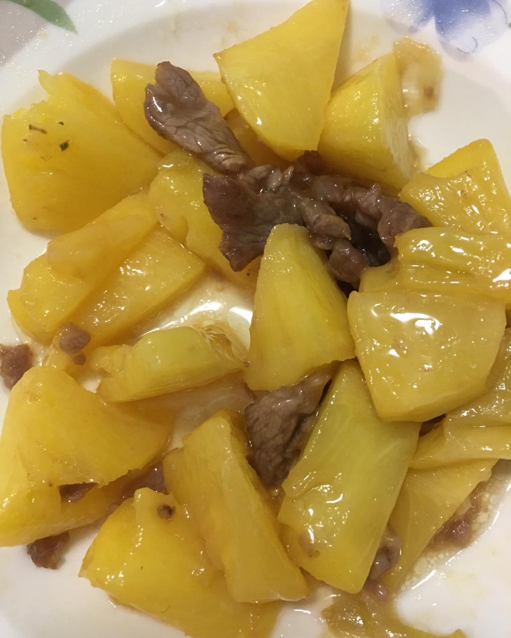 菠萝炒牛肉