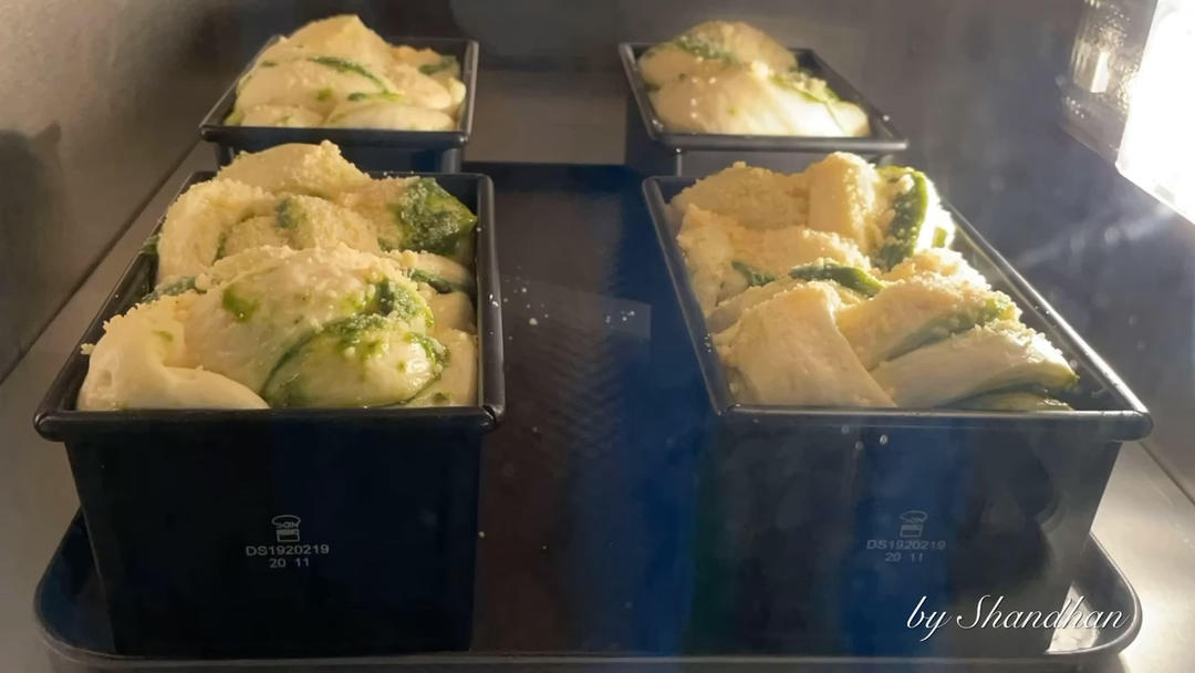 绿色心情---抹茶手撕小吐司