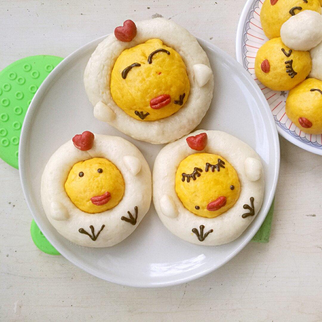 爱的抱抱之萌萌鸡仔奶黄包