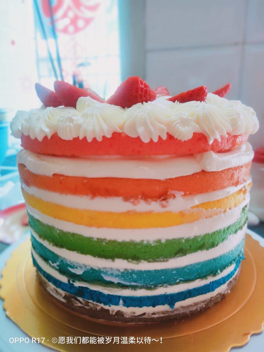糖果树417做的6寸彩虹蛋糕