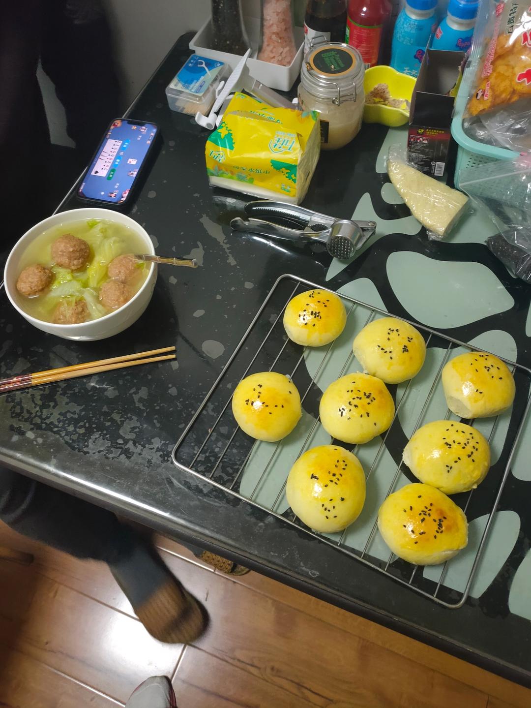 牛奶红豆小餐包