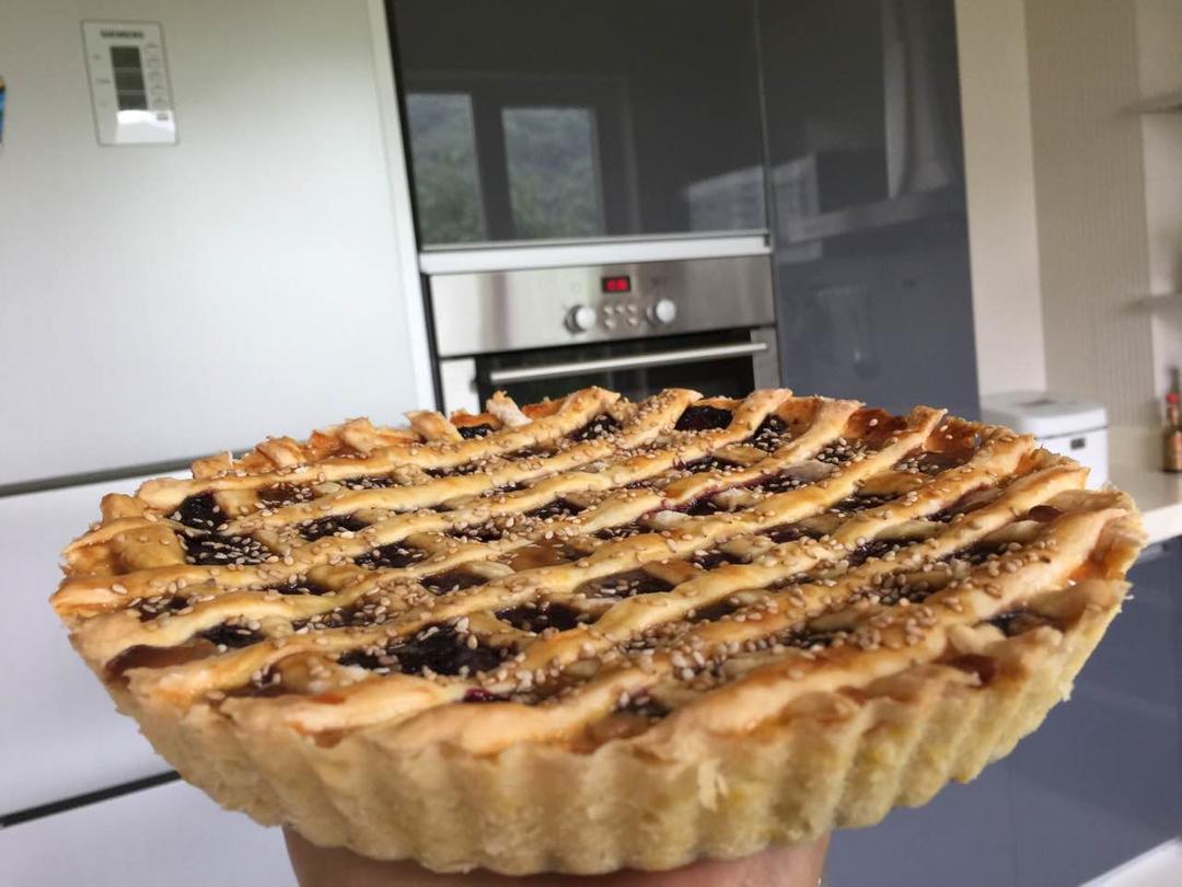 初夏的炼乳蓝莓派