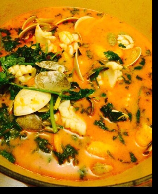 红咖喱烩海鲜