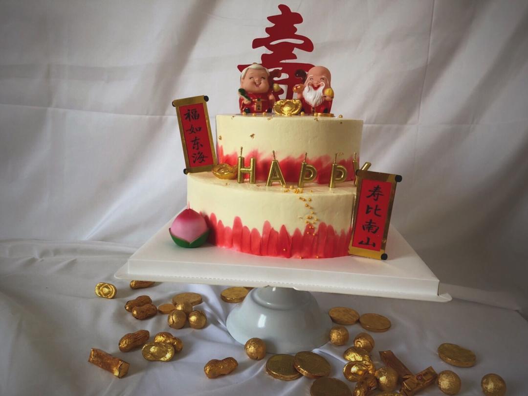 中国风祝寿蛋糕