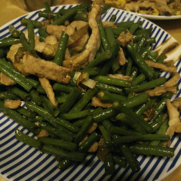豆角炒肉丝