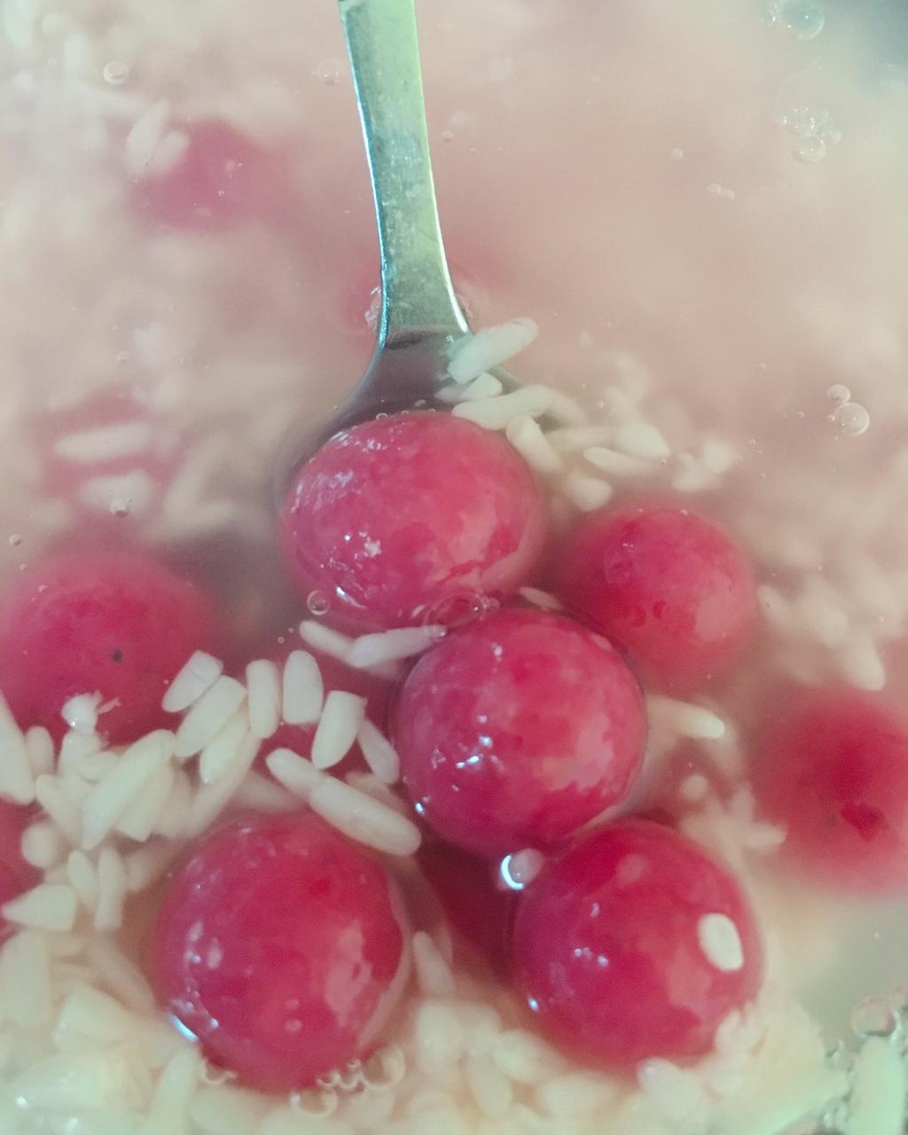 粉粉哒小公举圆子（火龙果皮再利用）