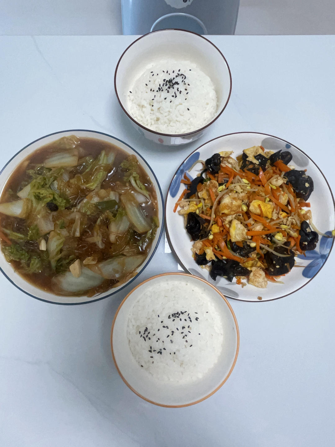 豆芽炒粉丝