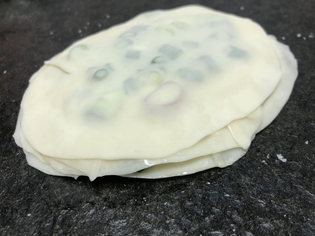 饺子皮葱油饼/手抓饼【饺子皮再利用