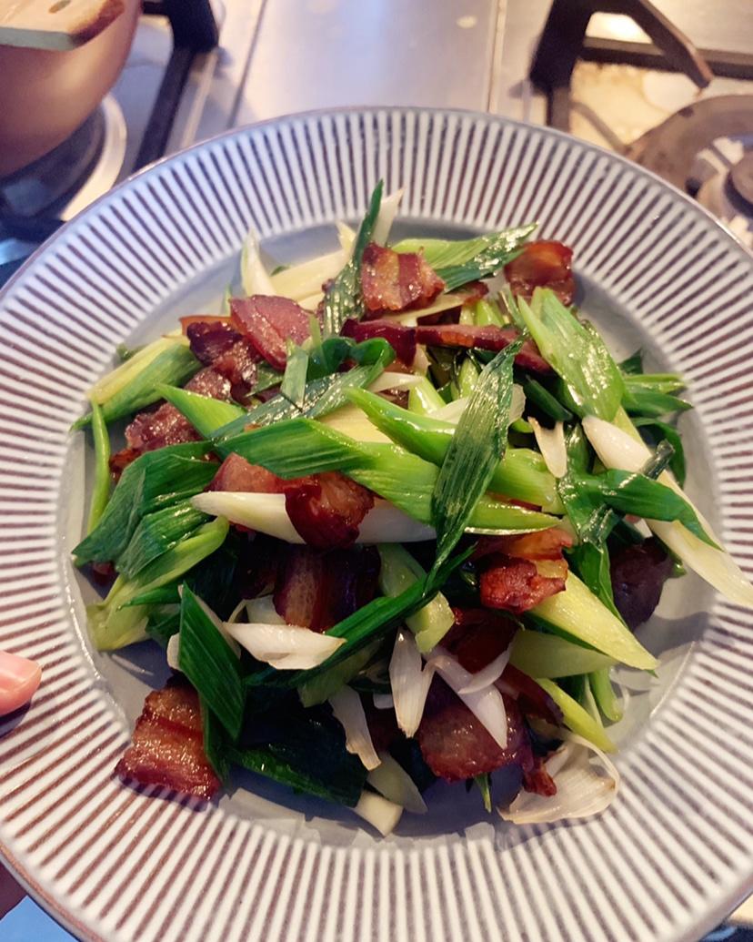 云南青蒜炒腊肉