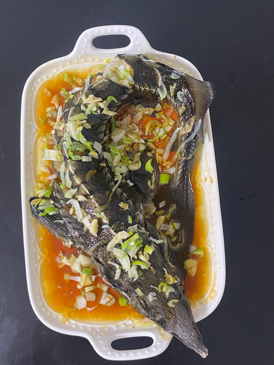 清蒸中华鲟（或各种鱼）