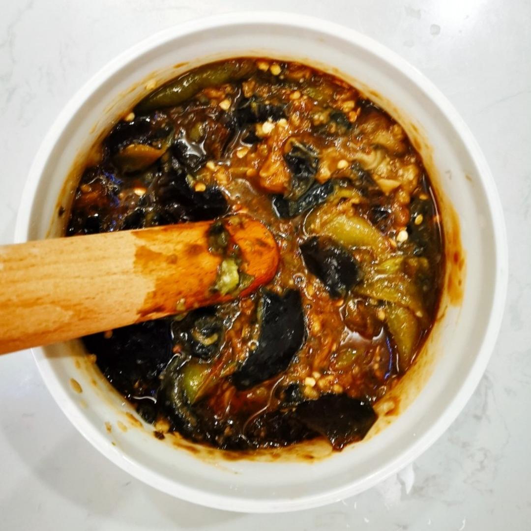 擂辣椒茄子皮蛋，开胃解腻