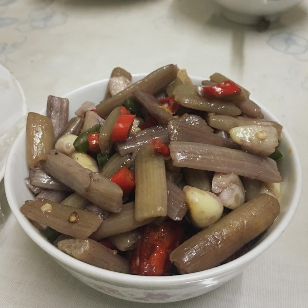 鸡头梗炒红椒