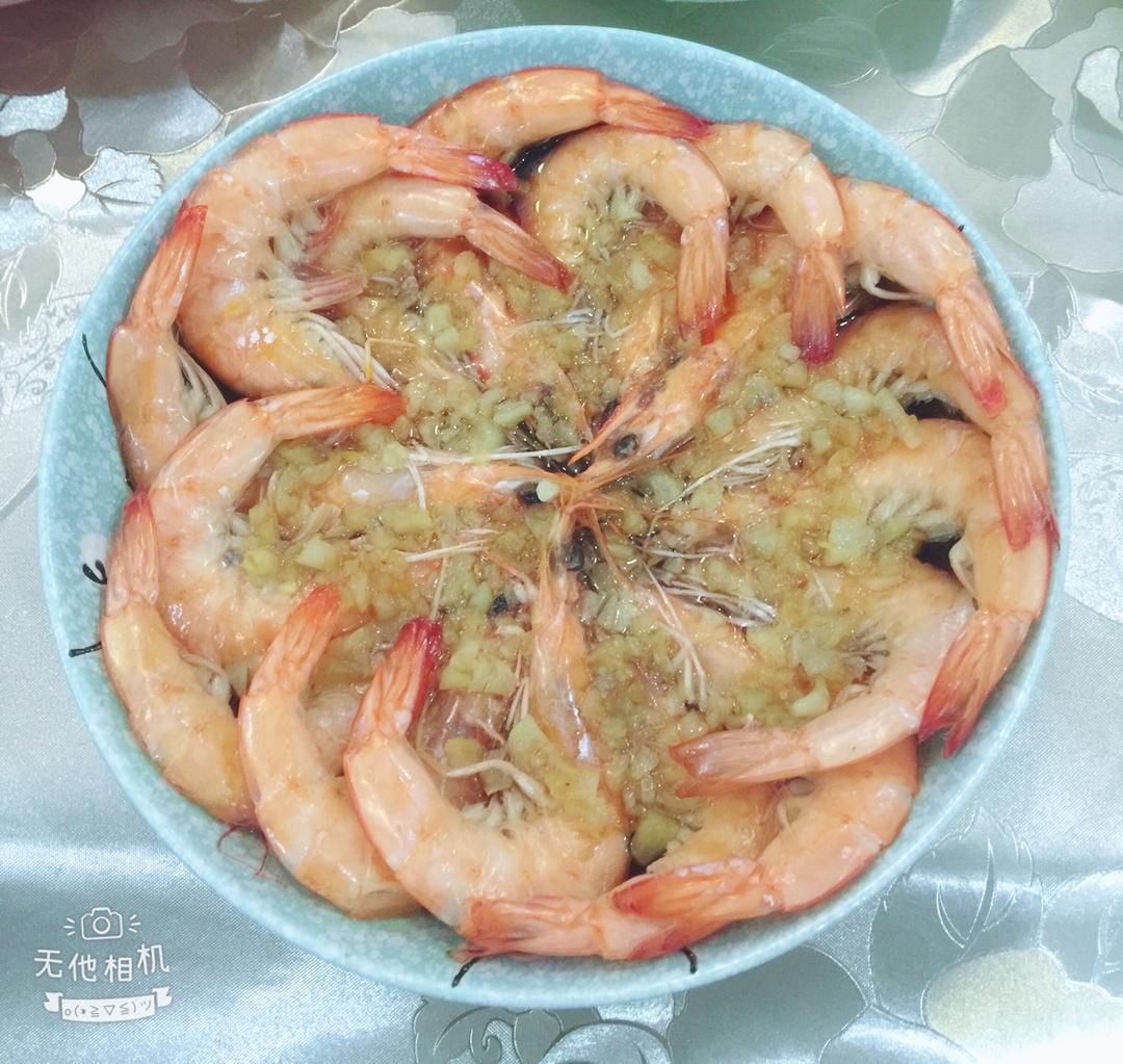 虾最美味的吃法必须是这个——蒜蓉蒸虾（多动图，孔瑶的食谱）