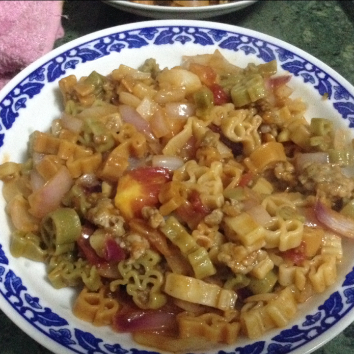 蕃茄蘑菇肉酱意大利面