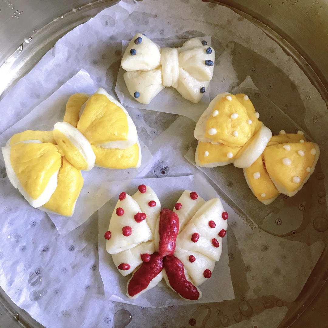 🎀超级无敌少女心！蝴蝶结馒头