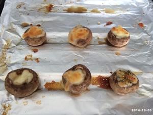 烤蘑菇（椒盐，芝士双烤）的做法 步骤7