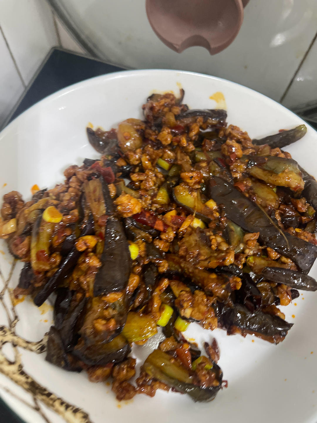 红烧肉沫茄子
