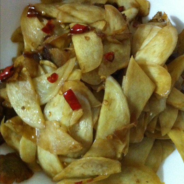 茭白炒肉片
