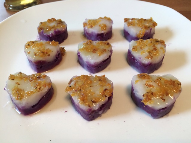 桂花山药紫薯糕