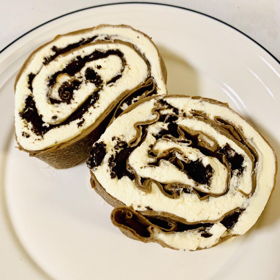 千层毛巾卷，原味、抹茶、巧克力三种口味