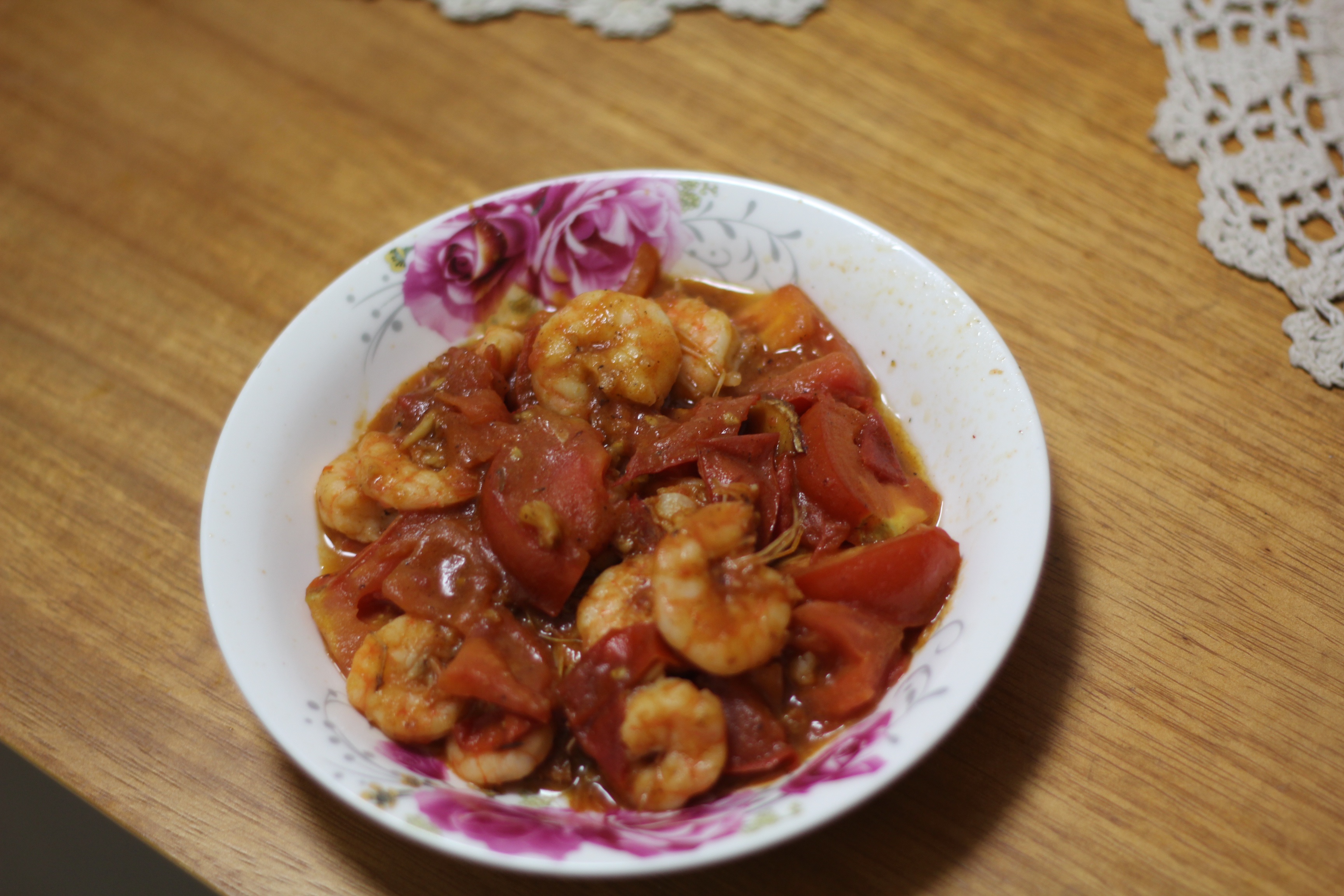 茄汁虾仁豆腐