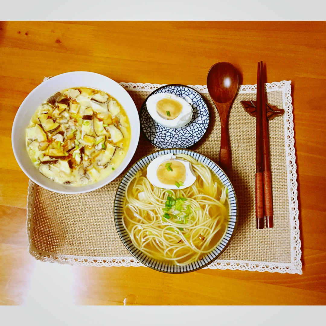 小葱麻油酱油面