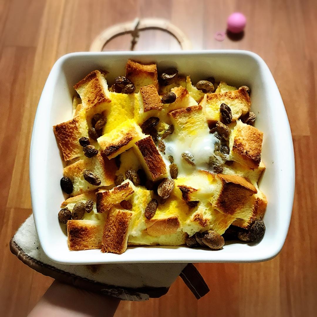 牛奶吐司鸡蛋布丁（失败吐司的归处）