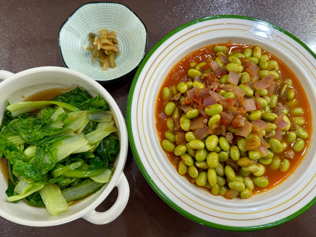 番茄青豆炒肉末