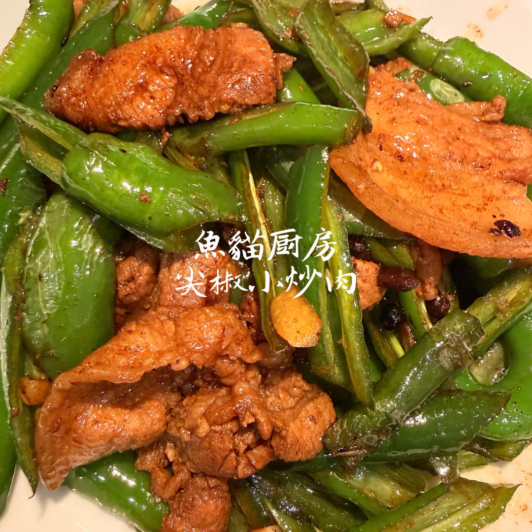 🌶️尖椒小炒肉🌶️——家庭简单快手版❗️蚝油生抽老抽就是全部调味品❗️
