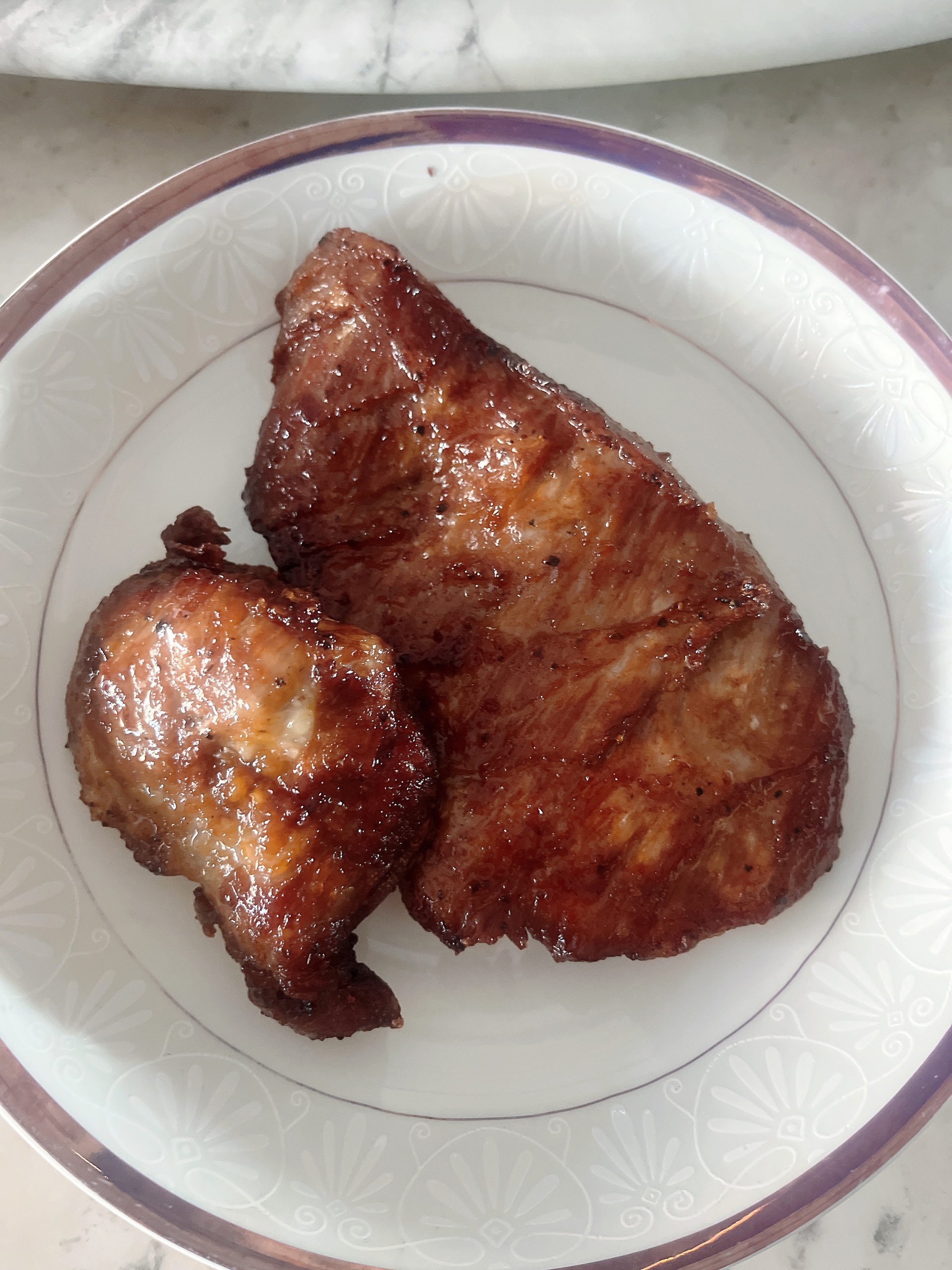 烤猪颈肉——空气炸锅版的做法