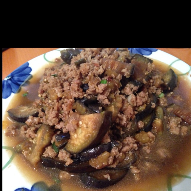 红烧肉末茄子