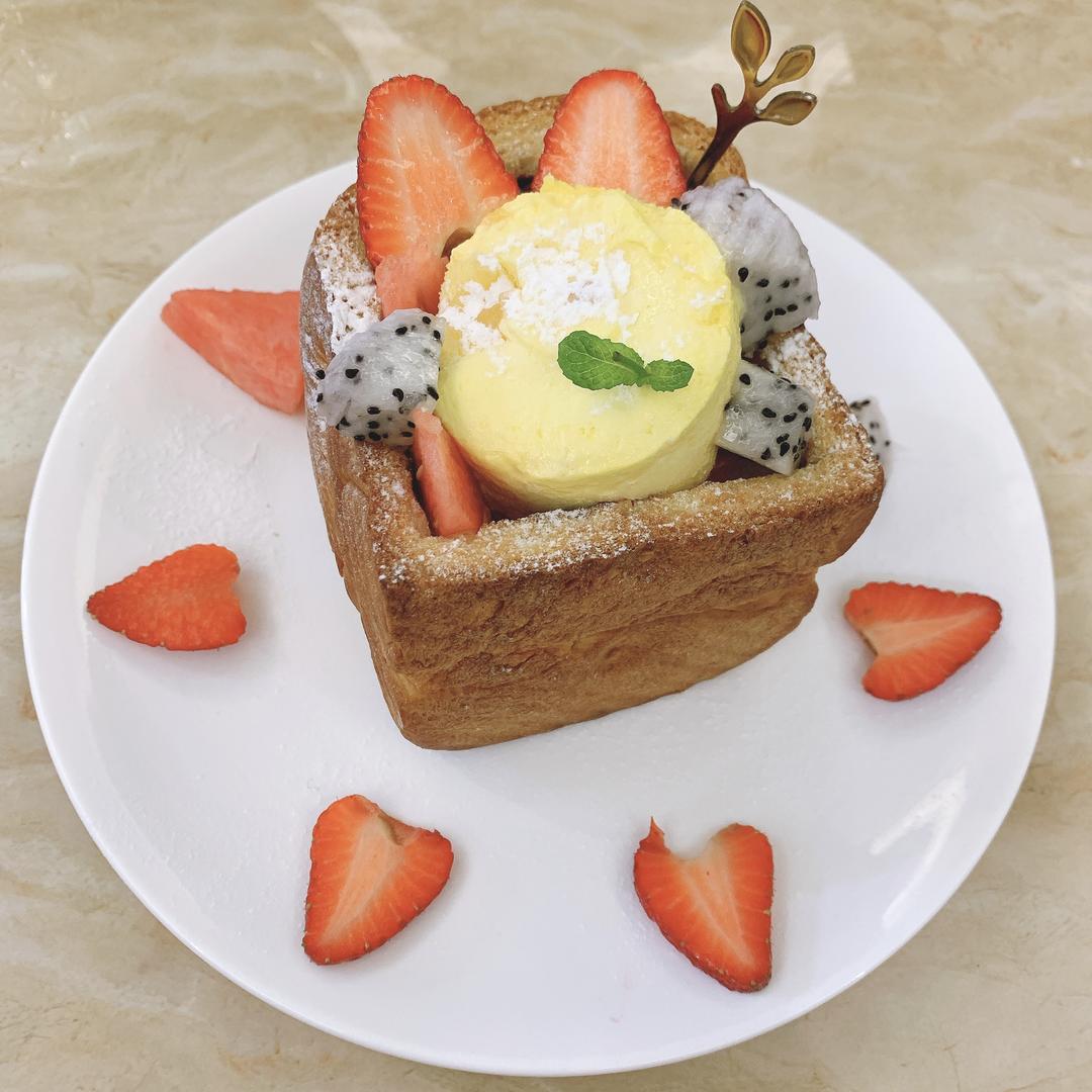 冰激凌蜂蜜厚多士🍞，绿茶必点菜品的做法