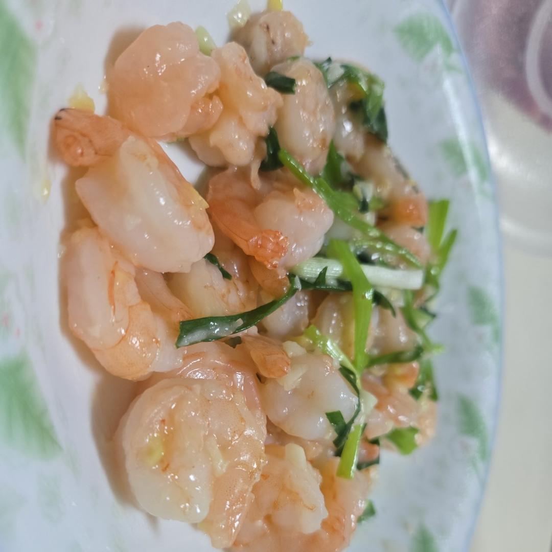 葱爆虾仁