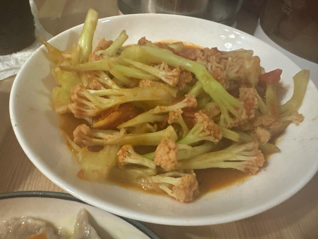 西红柿炒菜花（夏季开胃菜）