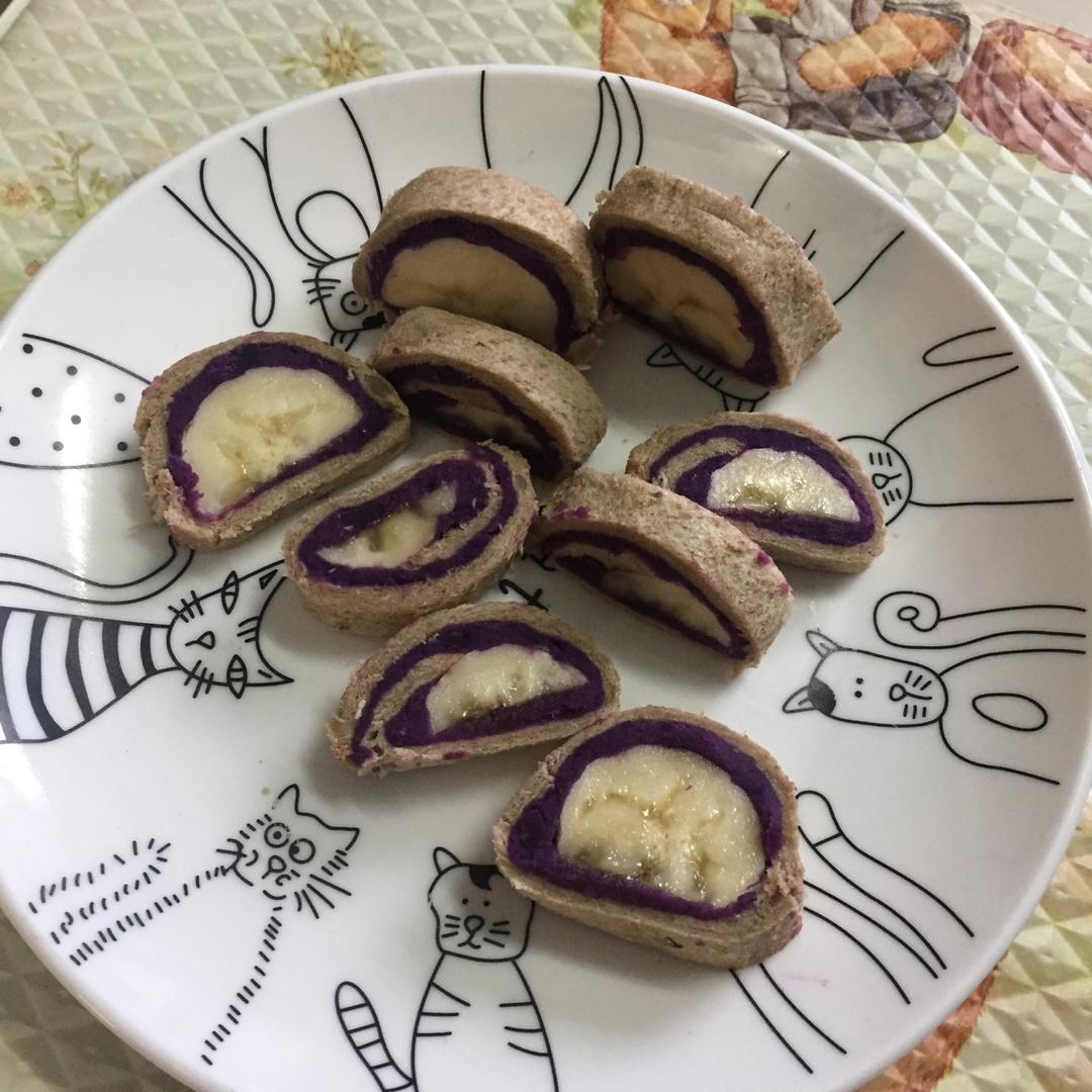 香蕉紫薯卷
