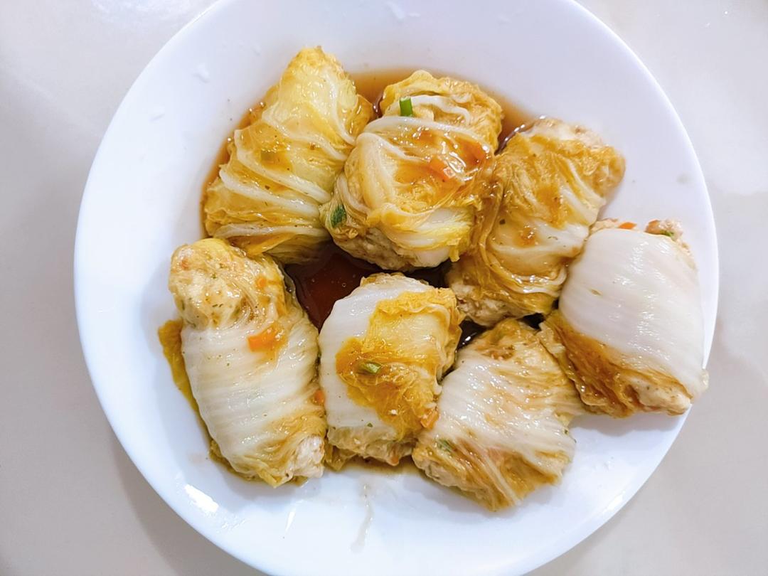 低脂白菜卷＋鸡肉泥馅儿