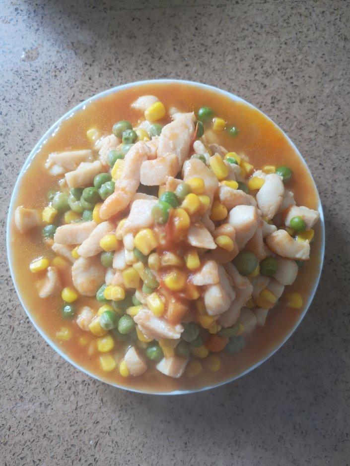 番茄什锦鸡丁