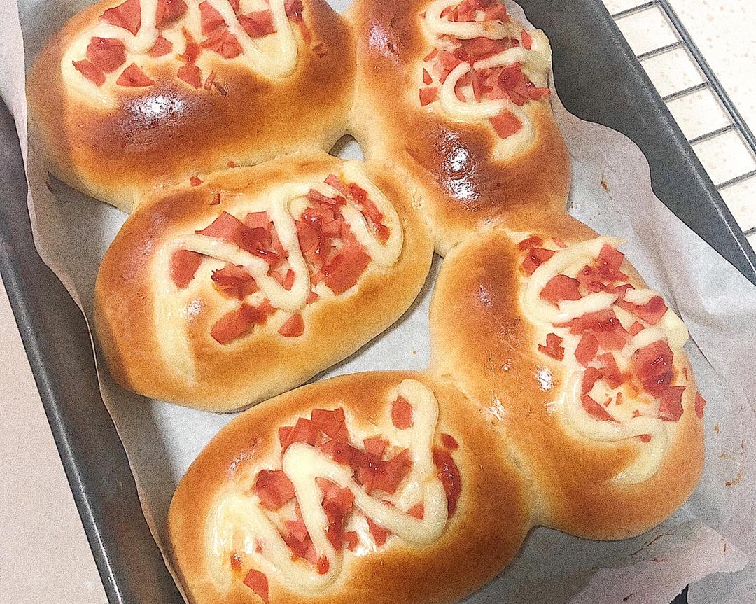 香葱火腿肉松面包