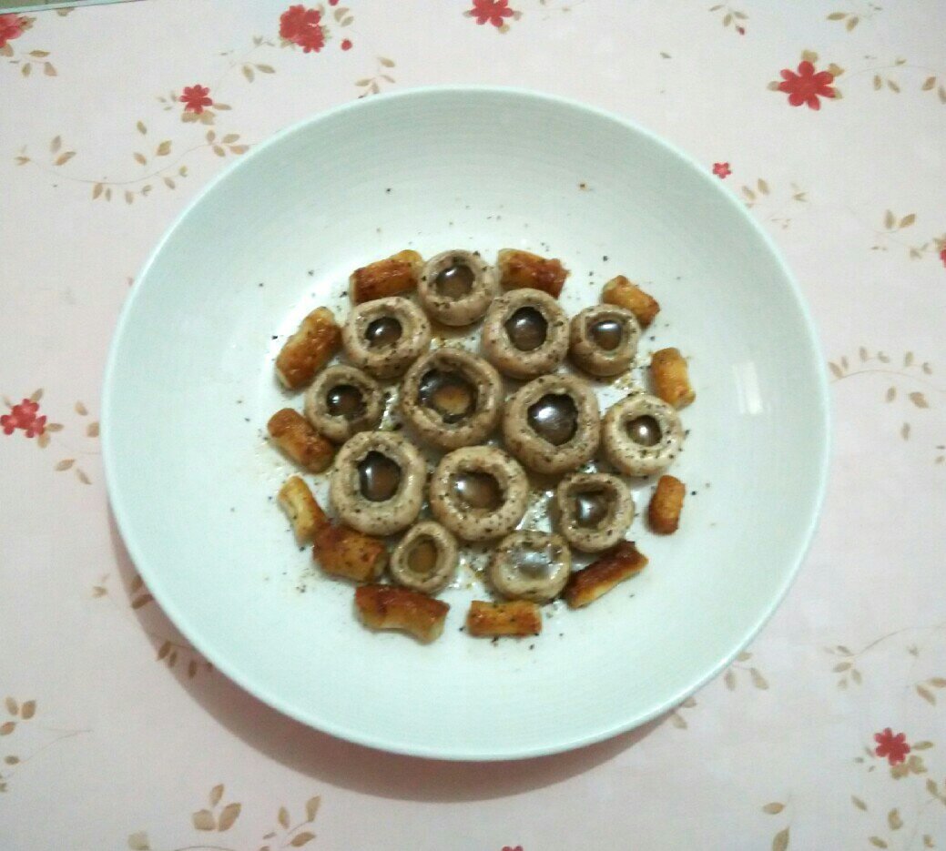 黑椒白蘑菇的做法