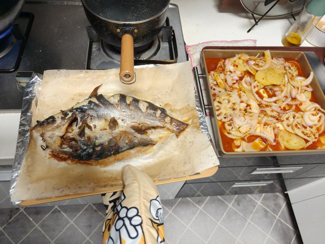 重庆烤鱼(烤箱版)爆好吃，爆简单
