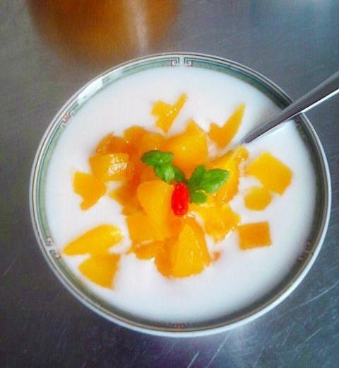 酸奶黄桃果粒的做法