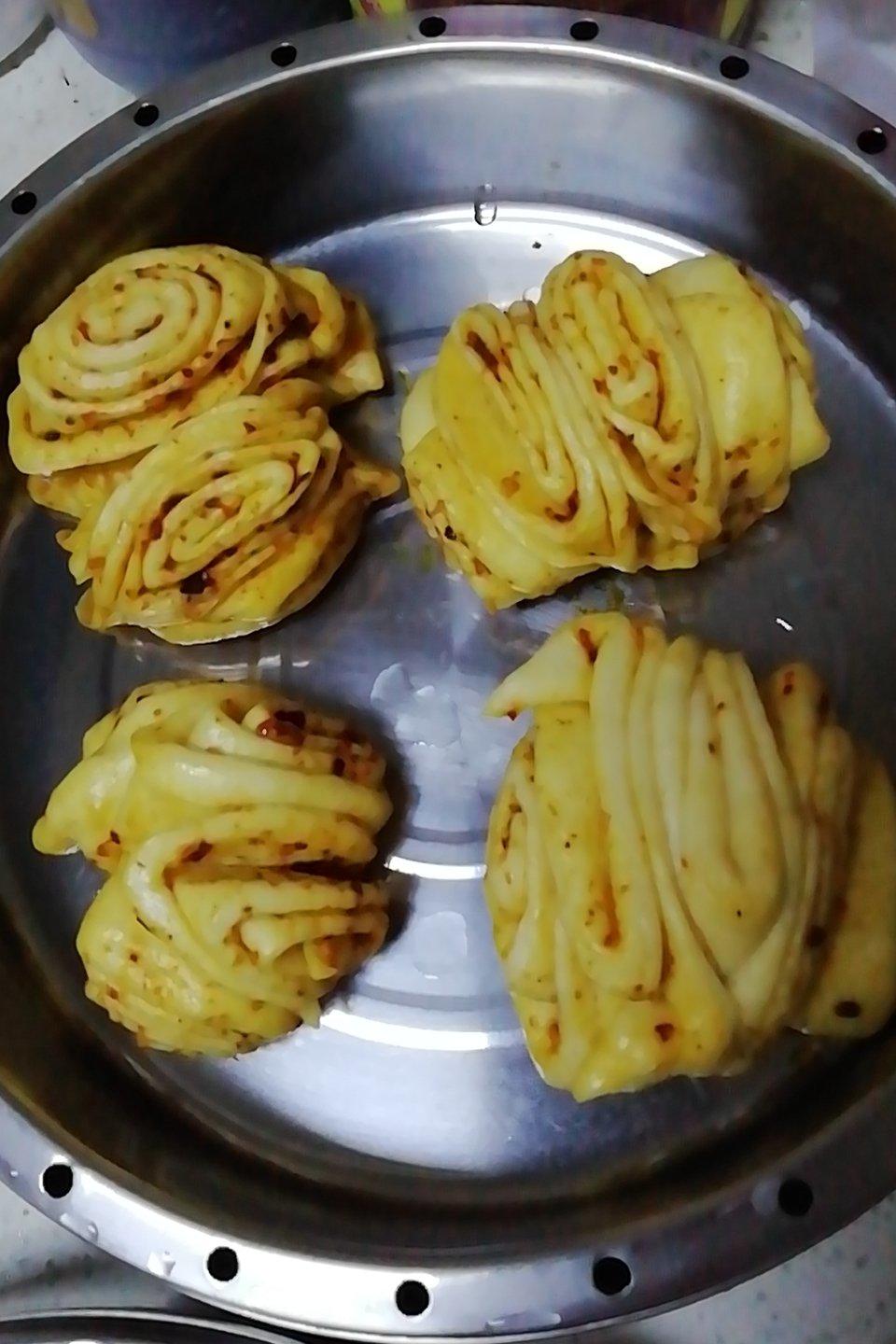 手工花卷的做法