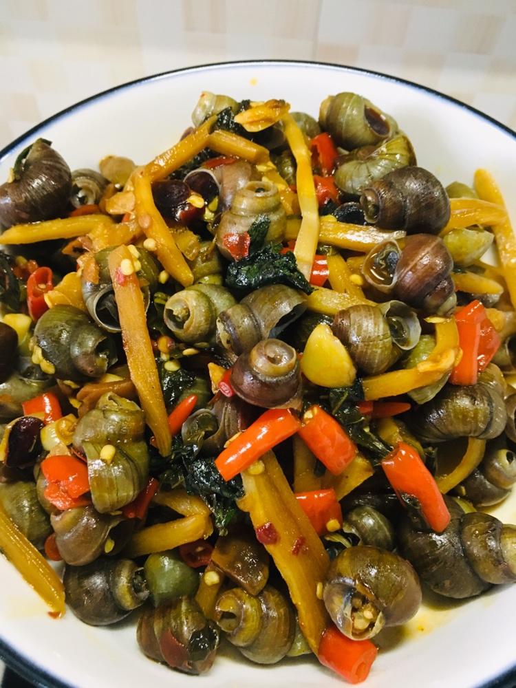 紫苏炒螺的做法