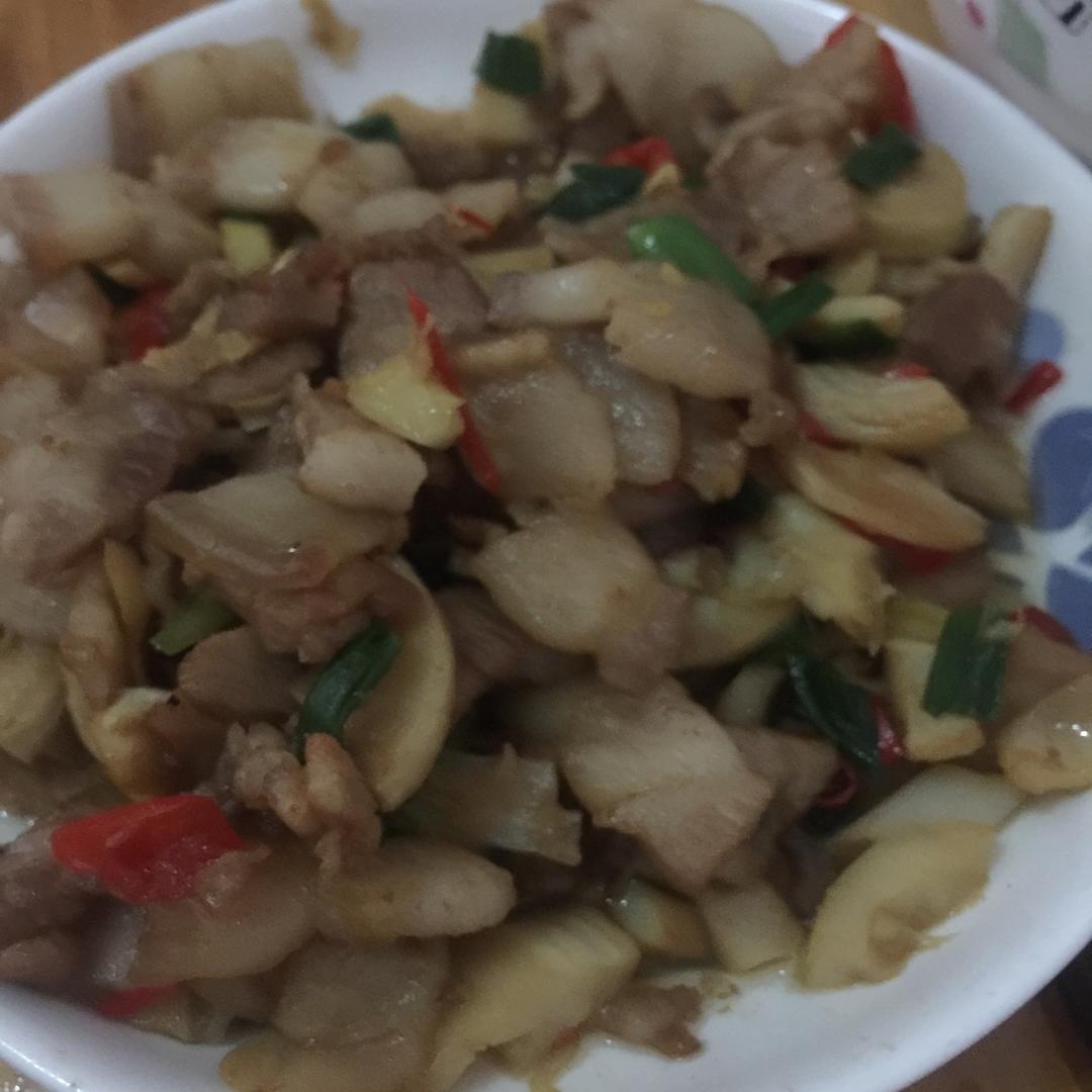 三层肉炒春笋